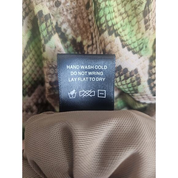 Dundas x Revolve Natasha Mini Dress Medium Snake Print Cut-Out Mesh Lined - Picture 10 of 16